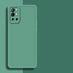 OnePlus 9R 5G用360度 フルカバー極薄ソフトケース シリコンケース 耐衝撃 全面保護 バンパー OnePlus ライトグリーン