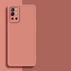 OnePlus 9R 5G用360度 フルカバー極薄ソフトケース シリコンケース 耐衝撃 全面保護 バンパー OnePlus ピンク