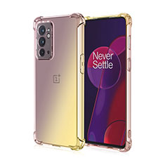 OnePlus 9RT 5G用極薄ソフトケース グラデーション 勾配色 クリア透明 OnePlus イエロー