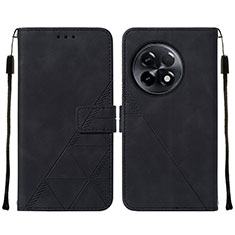 OnePlus Ace 2 Pro 5G用手帳型 レザーケース スタンド カバー Y02B OnePlus ブラック