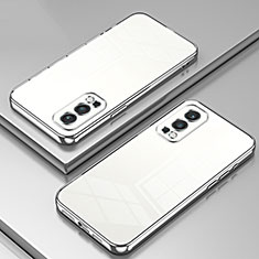 OnePlus Nord 2 5G用極薄ソフトケース シリコンケース 耐衝撃 全面保護 クリア透明 SY1 OnePlus シルバー