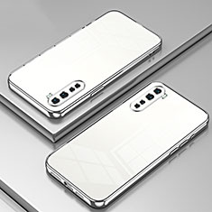 OnePlus Nord用極薄ソフトケース シリコンケース 耐衝撃 全面保護 クリア透明 SY1 OnePlus シルバー