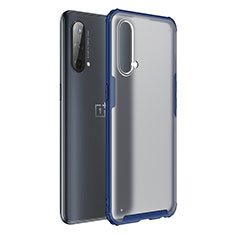 OnePlus Nord CE 5G用ハイブリットバンパーケース クリア透明 プラスチック カバー WL1 OnePlus ネイビー