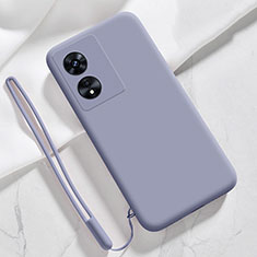 Oppo A1 Pro 5G用360度 フルカバー極薄ソフトケース シリコンケース 耐衝撃 全面保護 バンパー S03 Oppo ラベンダーグレー