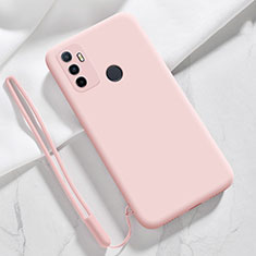 Oppo A11s用360度 フルカバー極薄ソフトケース シリコンケース 耐衝撃 全面保護 バンパー Oppo ピンク