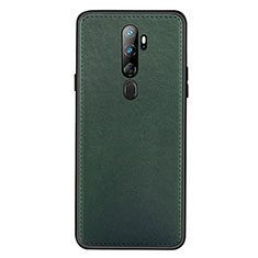 Oppo A11X用ケース 高級感 手触り良いレザー柄 S01 Oppo グリーン