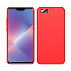 Oppo A12e用360度 フルカバー極薄ソフトケース シリコンケース 耐衝撃 全面保護 バンパー Oppo レッド