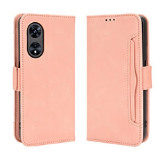 Oppo A1x 5G用手帳型 レザーケース スタンド カバー BY3 Oppo ピンク