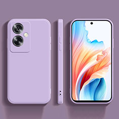 Oppo A2 5G用360度 フルカバー極薄ソフトケース シリコンケース 耐衝撃 全面保護 バンパー Oppo ラベンダー