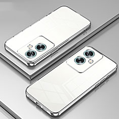 Oppo A2 5G用極薄ソフトケース シリコンケース 耐衝撃 全面保護 クリア透明 SY1 Oppo シルバー