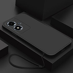 Oppo A2m 5G用360度 フルカバー極薄ソフトケース シリコンケース 耐衝撃 全面保護 バンパー Oppo ブラック