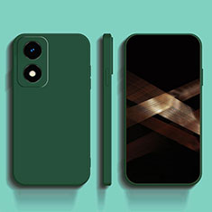 Oppo A2x 5G用360度 フルカバー極薄ソフトケース シリコンケース 耐衝撃 全面保護 バンパー Oppo モスグリー