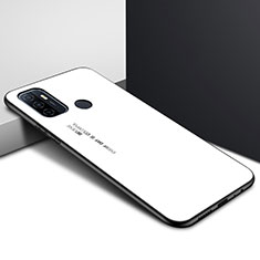 Oppo A33用ハイブリットバンパーケース プラスチック 鏡面 カバー Oppo ホワイト