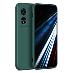 Oppo A38用360度 フルカバー極薄ソフトケース シリコンケース 耐衝撃 全面保護 バンパー Oppo モスグリー