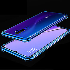 Oppo A5 (2020)用極薄ソフトケース シリコンケース 耐衝撃 全面保護 クリア透明 H01 Oppo ネイビー