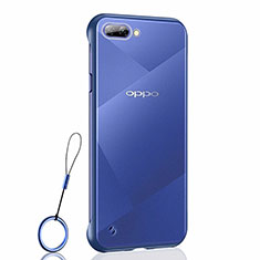 Oppo A5用ハードカバー クリスタル クリア透明 H02 Oppo ネイビー