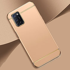 Oppo A52用ケース 高級感 手触り良い メタル兼プラスチック バンパー T01 Oppo ゴールド