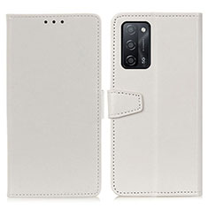 Oppo A53s 5G用手帳型 レザーケース スタンド カバー A06D Oppo ホワイト