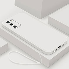 Oppo A55 5G用360度 フルカバー極薄ソフトケース シリコンケース 耐衝撃 全面保護 バンパー S03 Oppo ホワイト