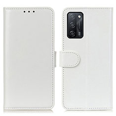 Oppo A56 5G用手帳型 レザーケース スタンド カバー M07L Oppo ホワイト