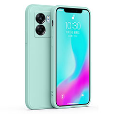 Oppo A57 5G用360度 フルカバー極薄ソフトケース シリコンケース 耐衝撃 全面保護 バンパー S01 Oppo ライトブルー