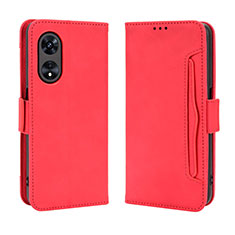 Oppo A58x 5G用手帳型 レザーケース スタンド カバー BY3 Oppo レッド