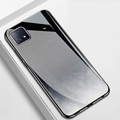 Oppo A72 5G用ハイブリットバンパーケース プラスチック パターン 鏡面 カバー Oppo グレー