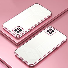 Oppo A72 5G用極薄ソフトケース シリコンケース 耐衝撃 全面保護 クリア透明 SY1 Oppo ローズゴールド