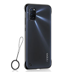 Oppo A72用ハードカバー クリスタル クリア透明 H02 Oppo ブラック