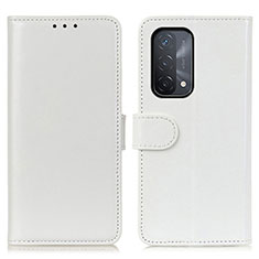 Oppo A74 5G用手帳型 レザーケース スタンド カバー M07L Oppo ホワイト