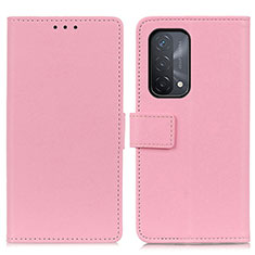 Oppo A74 5G用手帳型 レザーケース スタンド カバー M08L Oppo ピンク