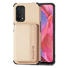 Oppo A74 5G用極薄ソフトケース シリコンケース 耐衝撃 全面保護 マグネット式 バンパー S01D Oppo ゴールド