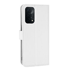 Oppo A74 5G用手帳型 レザーケース スタンド カバー BY1 Oppo ホワイト