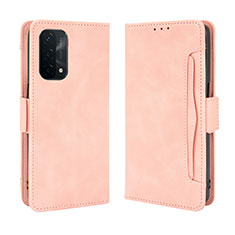 Oppo A74 5G用手帳型 レザーケース スタンド カバー BY3 Oppo ピンク