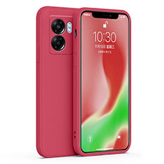 Oppo A77 5G用360度 フルカバー極薄ソフトケース シリコンケース 耐衝撃 全面保護 バンパー S01 Oppo レッド