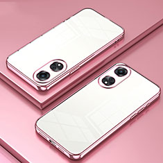 Oppo A78 5G用極薄ソフトケース シリコンケース 耐衝撃 全面保護 クリア透明 SY1 Oppo ローズゴールド