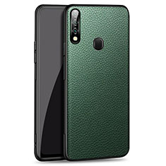 Oppo A8用ケース 高級感 手触り良いレザー柄 S01 Oppo グリーン