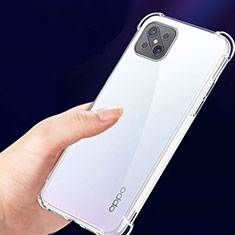 Oppo A92s 5G用極薄ソフトケース シリコンケース 耐衝撃 全面保護 クリア透明 T02 Oppo クリア