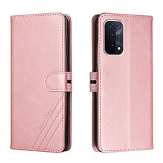 Oppo A93 5G用手帳型 レザーケース スタンド カバー H02X Oppo ローズゴールド