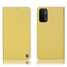 Oppo A93 5G用手帳型 レザーケース スタンド カバー H21P Oppo イエロー