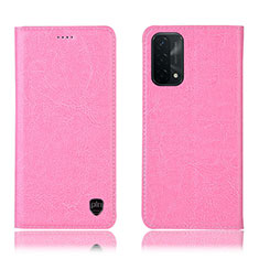 Oppo A93 5G用手帳型 レザーケース スタンド カバー H04P Oppo ピンク