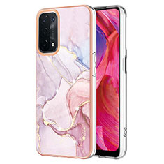 Oppo A93 5G用シリコンケース ソフトタッチラバー バタフライ パターン カバー Y05B Oppo ピンク