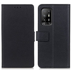 Oppo A94 5G用手帳型 レザーケース スタンド カバー M08L Oppo ブラック