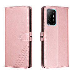 Oppo A94 5G用手帳型 レザーケース スタンド カバー H02X Oppo ローズゴールド