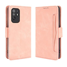 Oppo A94 5G用手帳型 レザーケース スタンド カバー BY3 Oppo ピンク