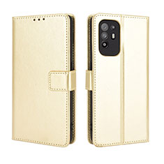 Oppo A94 5G用手帳型 レザーケース スタンド カバー BY5 Oppo ゴールド