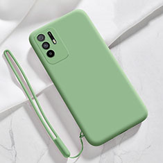 Oppo A95 5G用360度 フルカバー極薄ソフトケース シリコンケース 耐衝撃 全面保護 バンパー Oppo グリーン