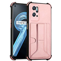 Oppo A96 4G用ケース 高級感 手触り良いレザー柄 Y01B Oppo ローズゴールド