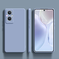 Oppo A96 5G用360度 フルカバー極薄ソフトケース シリコンケース 耐衝撃 全面保護 バンパー S01 Oppo ラベンダーグレー