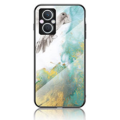 Oppo A96 5G用ハイブリットバンパーケース プラスチック パターン 鏡面 カバー Oppo グリーン